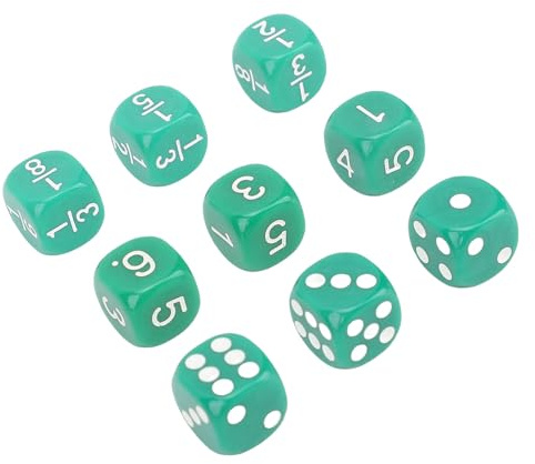 CHICIRIS Würfelset, 6-seitige Kunststoffwürfel für Brettspiele, Mathematik, Lernen Im Klassenzimmer, 30-teilig mit Aufbewahrungstasche