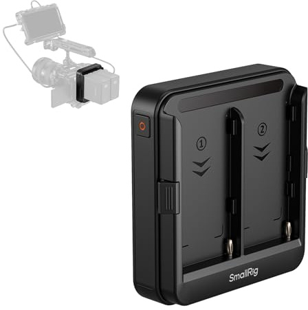 SMALLRIG Dual NP-F Battery Plate, Power Supply for D-Tap, DC, USB-C Ports, Adapter Mount Plate for NP-F550 / 570/750 / 770/950 / 970 Batteries, Supports UPS - 5536