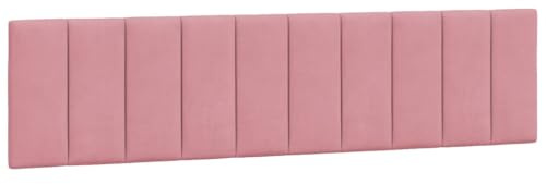 mtlskopl Samt Kopfteil Kissen Hanko Rosa 200 cm Breites Luxus Wandpolster Samtkopfteil mit Schaumkern Komfortable Rückenlehne Modernes Design für 200 cm Bett & Schlafzimmer