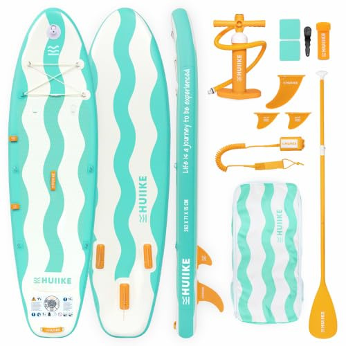 HUIIKE Stand Up Paddling Board für Kinder 8'7 und bis zu 80 kg mit Zubehör | Zum Kajak Umbaubar mit Paddel, Pumpe, Finnen und Leash. Paddle SUP Board Aufblasbar Hohe Stabilität und Widerstandsfähigkeit