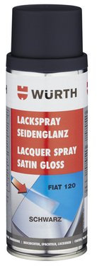 Würth Lackspray Schwarz Seidenglanz Seidenmatt Sprühflasche 400ml