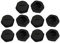 sourcingmap 10pcs M25 x 1.5mm Nylon Male Threaded Cable Gland Cap Round Screw-in Cover Black