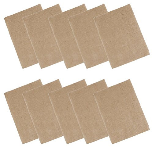 10 Stück Natürliche Platzdeckchen Rustikale Vintage Untersetzer Jute Tischmatten für Weihnachten Hochzeit Party Küche Esstisch Dekoration ( )