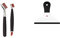 OXO Good Grips Deep Clean Brush Set & Good Grips Mini Squeegee, White/Black