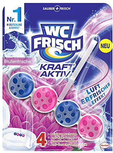 WC-Frisch Kraft Aktiv Duftspüler Blütenfrische, WC-Reiniger, 1 Stück, mit Lufterfrischer Effekt für einen intensiven Duft