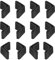 Carkio Angle Iron End Cap 40mm x 40mm x 4mm, Angle Iron Leg Black Rubber Foot Covers, L Shaped Rubber Foot Pads Covers, 12 Pack