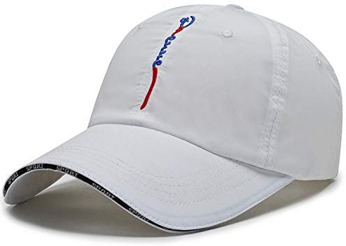 CLAPE Schnelltrocknend Baseball Mütze Basecap Atmungsaktiv Outdoor Kappen für Herren Wasserdicht Sport Kappe Run Cap Unstructured Ultra-Thin Cappy White CP13