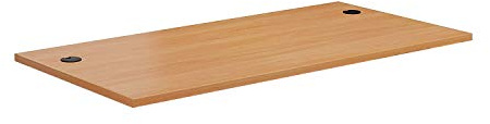 Allcam UK-made MFC Desk-top 1400x800 mm for home office standing desk frames w/cable holes & covers in Beech
