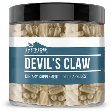 Earthborn Elements Devil’s Claw Extract 200 Capsules, Pure & Undiluted, No Additives