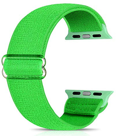 Ecogbd Bracelet élastique de rechange compatible avec Apple Watch 38mm 40mm 41mm 42mm 44mm 45mm 49mm en nylon doux compatible avec iWatch Series 9,8,7,6,5,4,3,2,1,SE pour homme et femme