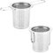 Evmliy 2Pack Silver Stainless Steel Tea Infuser Basket, Loose Leaf Tea Steeper with Long-Handled Tea Strainers, Fine Mesh Tea Diffuser, Tea Steeper for Leaf