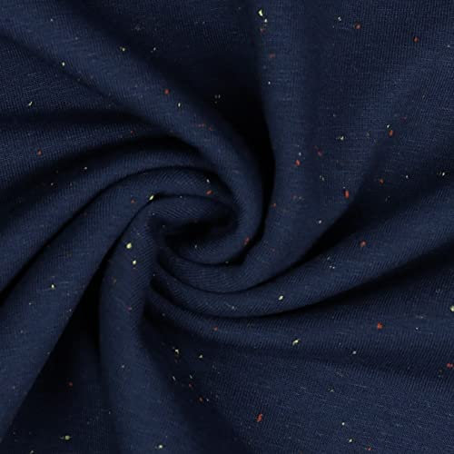 0,5m Sweat-Stoff Cosy Colours Meterware Oeko-Tex Sweatstoff Sweat Farbwahl, Farbe:004 - marine