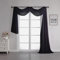 Chyhomenyc Schwarzer transparenter Schal für Fenster, 55,6 cm, extra lang, Fensterschal, Vorhänge, Stangentasche, Hintergrund für Hochzeitsbögen, Drapieren/Party/Himmelbett/Wohnzimmer, 1 Stück, 4,7 m