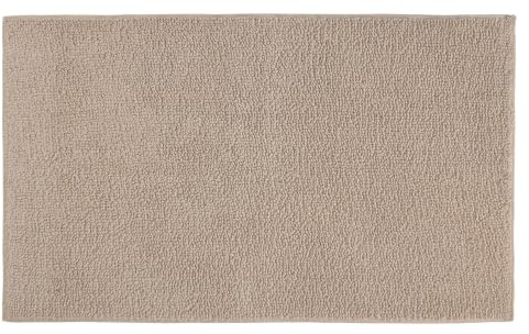 Kleine Wolke Badteppich Chrissy Natur 60 x 100 cm | Für Fußbodenheizung, maschinenwaschbar, 100% Baumwolle