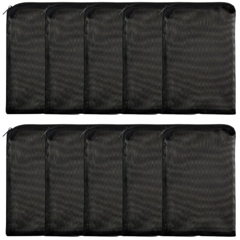 MiOYOOW 10PCS Aquarium Media Mesh FilterBag Fish Tank Mesh Bags mit Reißverschluss Filter Media Bag für Aquarium Swimming Pool Pond (Grob/Feinmaschig)