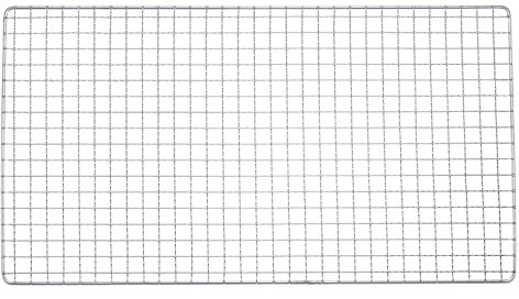 sourcing map 2pcs Square BBQ Grill Net 29.5x50cm Stainless Steel Cross Wire Barbecue Mesh Mat for Baking Smoking Charcoal Grilling Roasting