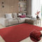 MY-RUG Teppich Shaggy Star Hochflor rechteckig weinrot 290 x 200 cm - Esszimmer Teppich, Langflor, Günstig