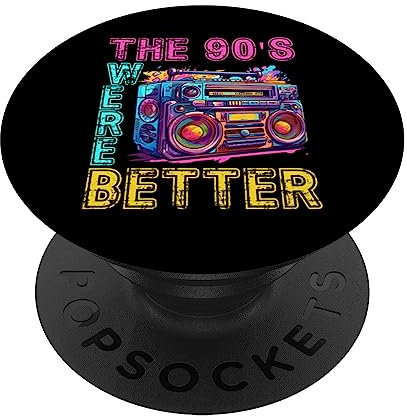 The 90's Were Better Klassisches Nostalgisches Boombox-T-Shirt der 1990er PopSockets mit austauschbarem PopGrip