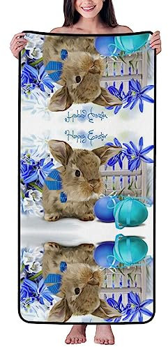 Miniks Niedliches Ostereier-Badetuch – Luxuriöses Korallen-Samt, ultraweiche, saugfähige Handtücher, schnelltrocknend für den täglichen Gebrauch