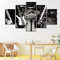 Musikinstrument Mikrofon E-Gitarre 5 Teilig Leinwandbilder Bild Auf Leinwand Wandbild Kunstdruck Wanddeko Wand Wohnzimmer Wanddekoration Deko Kunstdrucke Poster Rahmenlos 150 X 80 Cm