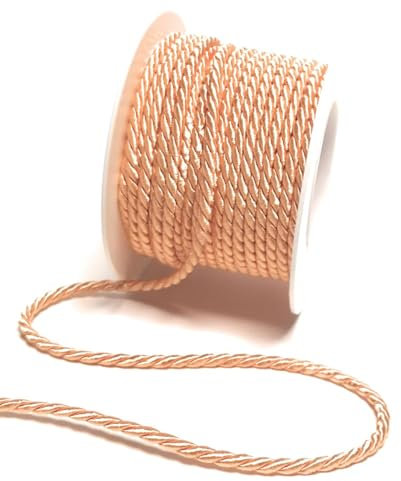 s.dekoda Kordel 15m x 4mm Apricot Drehkordel Dekoband Kordelband Kordelschnur