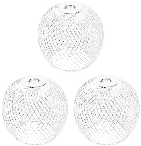 Hemobllo Small Metal Lamp Shades - 3 Pcs Ceiling Pendant Light Shades, 2.75 Inch Hollow-Out Globe Lampshade