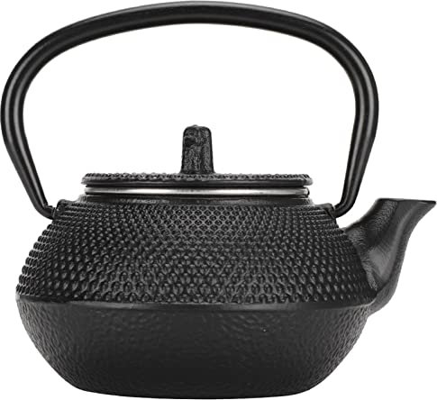Alvinlite Tetera Japonesa De Hierro Fundido Tetsubin, Tetera con Infusor De Acero Inoxidable para Estufa, Recubierta con Interior Esmaltado, 0,3 L