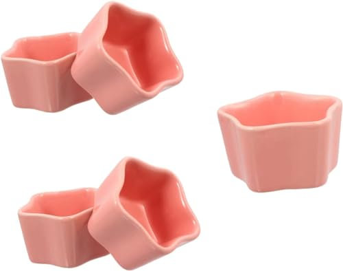 Keramik-Tauchschalen, 5 Stück, Porzellanbecher, Mini-Backformen, Mini-Backförmchen, Kuchen-Backformen, Porzellan-Auflaufförmchen, Gebäck-Liner-Formen, Kuchenformen, Backen, Dessert-Tassen, Mousse-Form