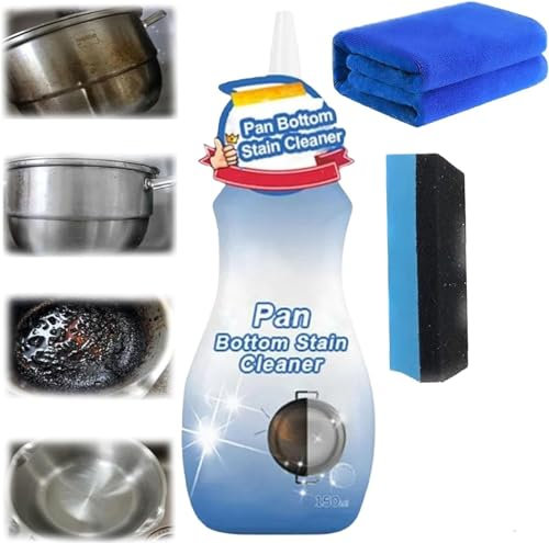 Pan Bottom Stain Cleaner, Pot Cleaner for Bottom of Pans, Gel Cleaner for Cookware Bottom, Stainless Steel Cleaner for Cleaning Pots and Pans, 150ML (1Pcs)