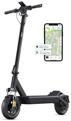 VMAX E-Scooter VX4 ST, E-Roller mit Straßenzulassung in D, Reichweite bis zu 75km, 150kg max. Tragkraft, Blinker, Integrierte Federung, LCD-Display