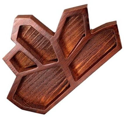 WOFASHPURET Vassoio Espositivo in Legno Con Design Cristallo Portaoggetti Naturale Per Gioielli e Profumi Organizer Multiuso Per Camera Da Letto e Soggiorno Contenitore Decorativo in Pietra