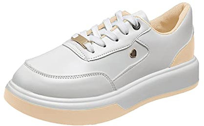 Hopoter Plateau Sneaker Schuhe Damen Atmungsaktiv Air Cushion Turnschuhe Laufschuhe Mode Bequeme Sportschuhe Leichtgewichtiger Sommer Freizeitschuhe StraßEnlaufschuhe für Gehen Laufen Joggen Sports