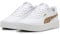 PUMA Mädchen Carina 3.0 Animal Jr Sneaker, Puma White Light Sand Puma Gold, 36 EU