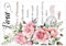 OLYCRAFT 3 Stück/Set Vintage Pink Rose Rub-On-Transfers Für Möbel 15x30 cm Zoll Transferaufkleber Mit Blume Und Wort Wasserdichte Wandkunst-Abziehbilder Für Schlafzimmer-Wohnzimmer-Dekoration