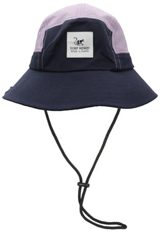 Surf Monkey Gorro de Pescador Boonie, Impermeable, Talla Única, Hombre/Mujer (FR/ES, Letras, Talla única, Azul/Lila)