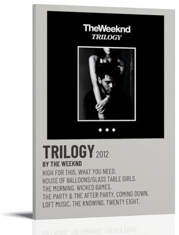 MNABSO Trilogy The Weeknd Poster Wandkunst Bilddruck Moderne Familienzimmer Dekor 20x30inch(50x75cm)