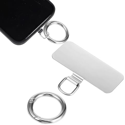 Bremorou 2 Stück Handy Anhänger Edelstahl Handyanhänger Handykette Halterung Lanyard Adapter Pads Handy Band Handyband Handyschlaufe Universal Handykette Für Die Meisten Smartphones