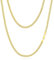 KRKC Herren Halskette, 14K Gold Vergoldet Edelstahl Cuban Link Chain Panzerkette 4mm, Nickel-frei Dünne Kette Gliederkette für Männer Länge 61cm