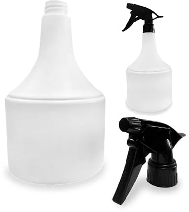 AIBULO 1 Litre Spray Bottle Pack of 2 - for Cleaning and Gardening – Durable, Refillable Water Spray Bottle for Hair, Plants, and Home Use