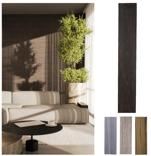 MDEKOR Wandpaneele Holz 16,7x100 cm | XPS 3D Wandverkleidung in Holzoptik | 60 Stück = 10 m² 04C | Paneele 4 mm dick | Dekorative Platten aus Porystyrol für Innenräume