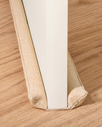 Praknu Burlete Protector contra Frío de 70 – 100cm Tejido Lavable - Ahorro de Energía - No Apto para Alfombras - Incluye Bolsa de Almacenamiento - Beige
