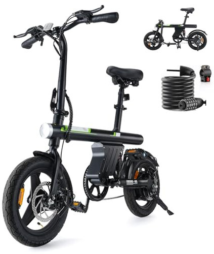 Elektrofahrräder Klappbar,14/16 Zoll Elektrofahrrad 7.8Ah Akku,250W E-Bike mit 3H Schnellladung,3 Fahrmodi,3 Geschwindigkeitsmodi Sitzhöhe Verstellbar,Reichweite MAX 70km,Falt-Pedelec für Herren Damen
