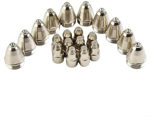 20 Stück P80 Plasmabrenner Verbrauchsmaterialien für Präzisionsschneiden mit verschiedenen Stromstärken von 60 A bis 100 A (1,3 mm)