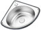 LHKveritas Petit Lavabo d'angle en INOX pour Salle de Bain, Cuisine, Caravane, Toilettes, Camping-Car, Évier Mural Extérieur, 34 x 34 x 15 cm(Color:B,Size:)