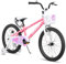 JOYSTAR Pluto Kids Bike 20 Zoll Kinderfahrrad für Jungen Mädchen im Alter von 6-9 Jahren, Kinderfahrräder mit Stützrädern &Fahrradständer, Rosa