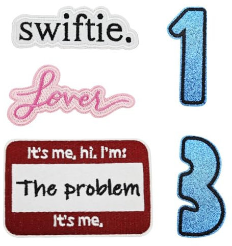 CGVG 5 PCS Bügelflicken Lässige Patches zum Aufbügeln Pop-Sängerin Bügelbilder DIY Aufnäher Flicken zum Aufbügeln Fan Dekorationen für Kleidung Jacken Hemden Jeans Taschen Hüte Rucksäcke