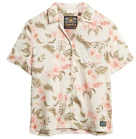 Superdry Damen Beach Resort Hemd Botanisch Ecru 40