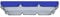 Swing Chair Canopy Replacement 3 Seater Garden Seat Cover Waterproof Windproof 210D Rip Proof Top Cover 195cm x 125cm (Blue)
