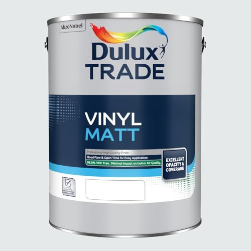DULUX TRADE VINYL MATT CHALK WHITE 5L