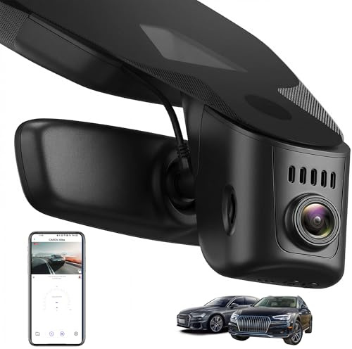 SIXWIN 4K Dashcam Kompatibel mit Audi A4 A6 A3 A5 Q5 S4 S6 Q7 A8 S8 TT A7 S5 Q3 S3 S7 RS3 RS5 RS6 e-tron,UHD 2160P WiFi &App Auto-Kamera,Nachtsicht,G-Sensor, Loop-Aufnahm,150° Weitwinkel, Plug & Play